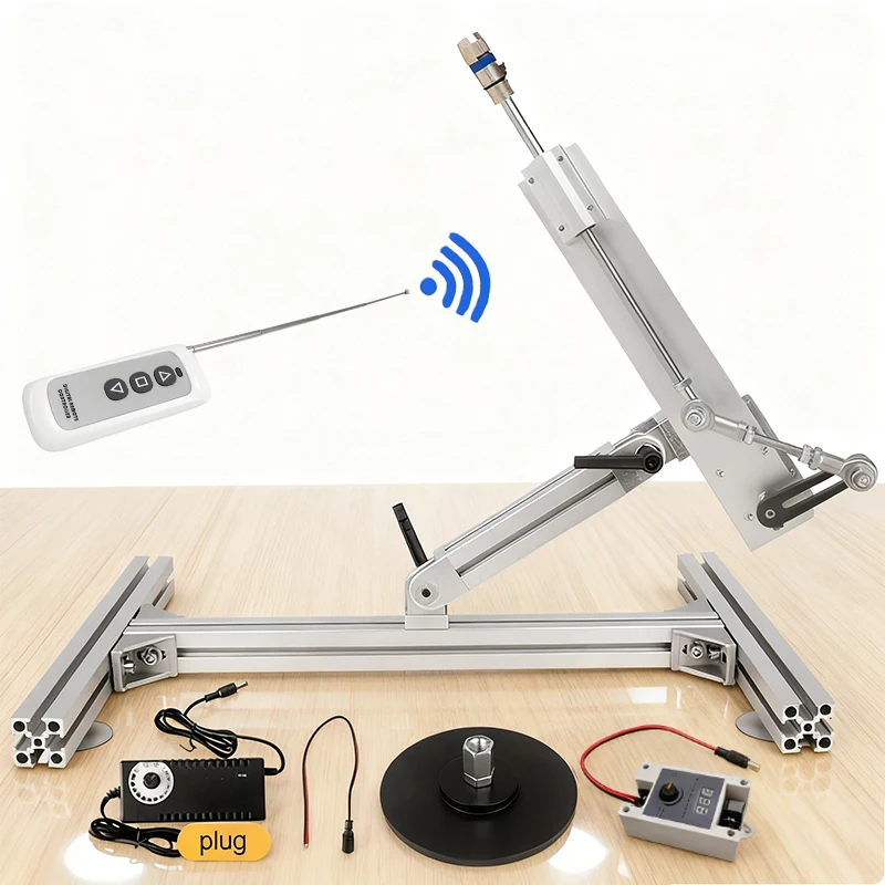 Remote Control Big Stroke Adjustable Telescopic Linear Actuator with Stand Suction Cup 3XLR Connector Power Controller 110V-240V