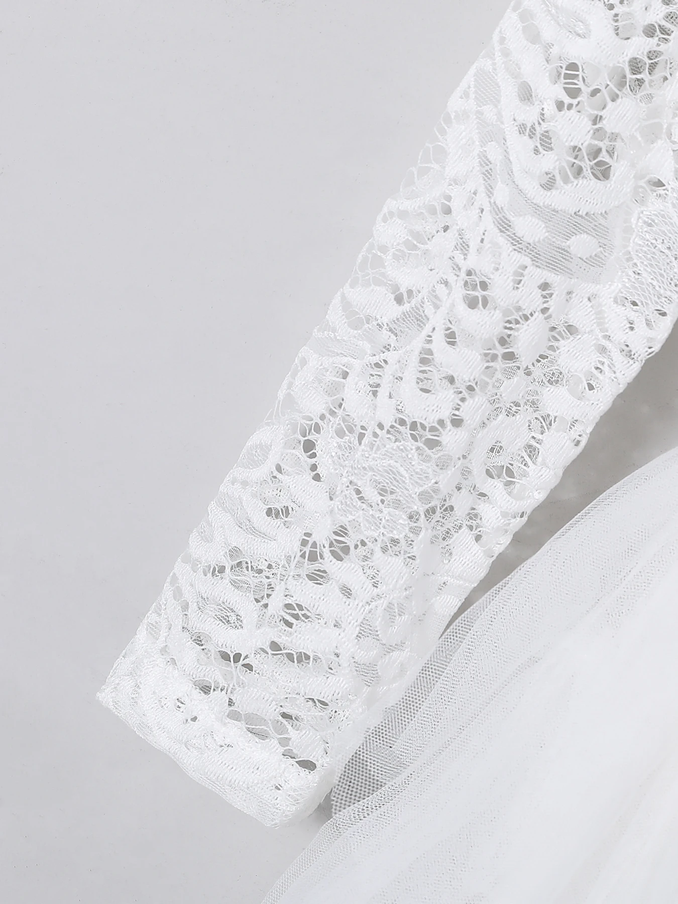 Mädchen Spitzenkleid Frühling Herbst Elegantes Prinzessinnenkleid Unregelmäßiger Netzrock Kinderkleidung Baby Mädchen Outfit – Detail 4