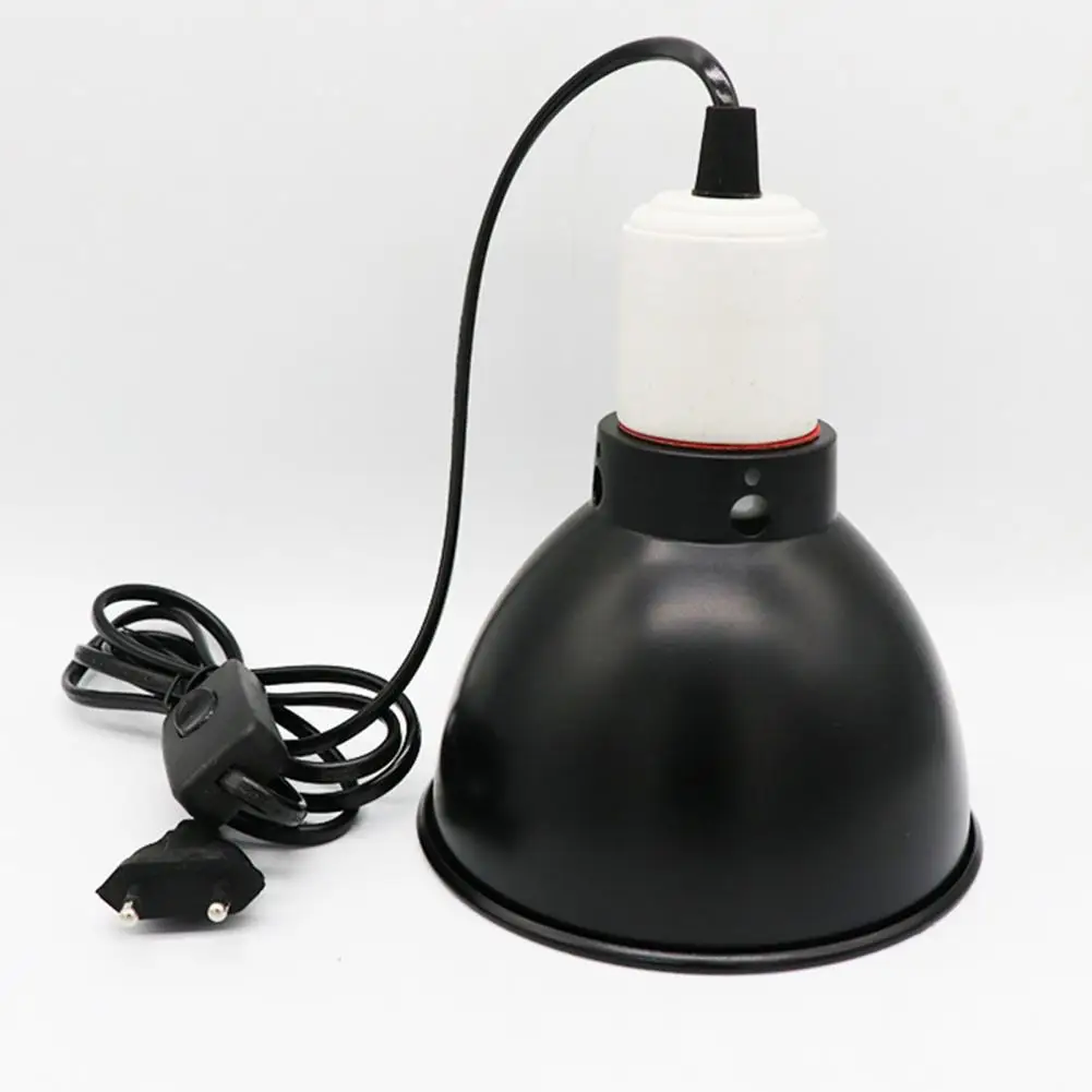 Reptile Heat Lamp Fixture Heat-Resistant Universal Easy Installation Deep Dome Reptile Light Fixture With Power Cable