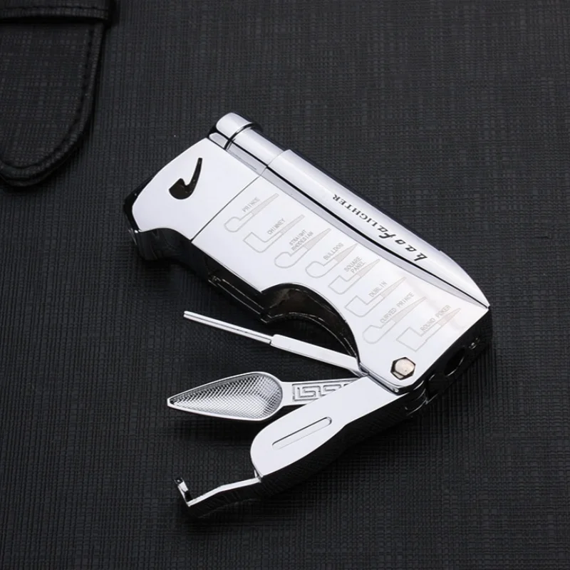 Multifunctional Pipe Lighter for Tobacco Smoker Butane Gas Lighter With Pipe Tool Cleaner Accessories Cool Lighter Men's Gift view 6