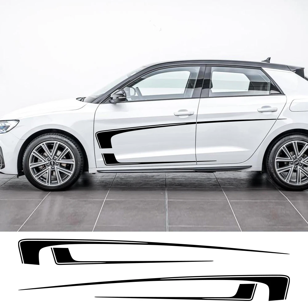 

For Audi A1 Car Side Door Stickers Vinyl Decorative Stickers Smooth Lines Racing Style Car Tuning Accessories Car Tools