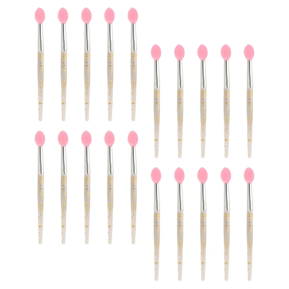 20 Pcs Lip Applicators Silicone Brush Eyeshadow Makeup Lipstick With Lid