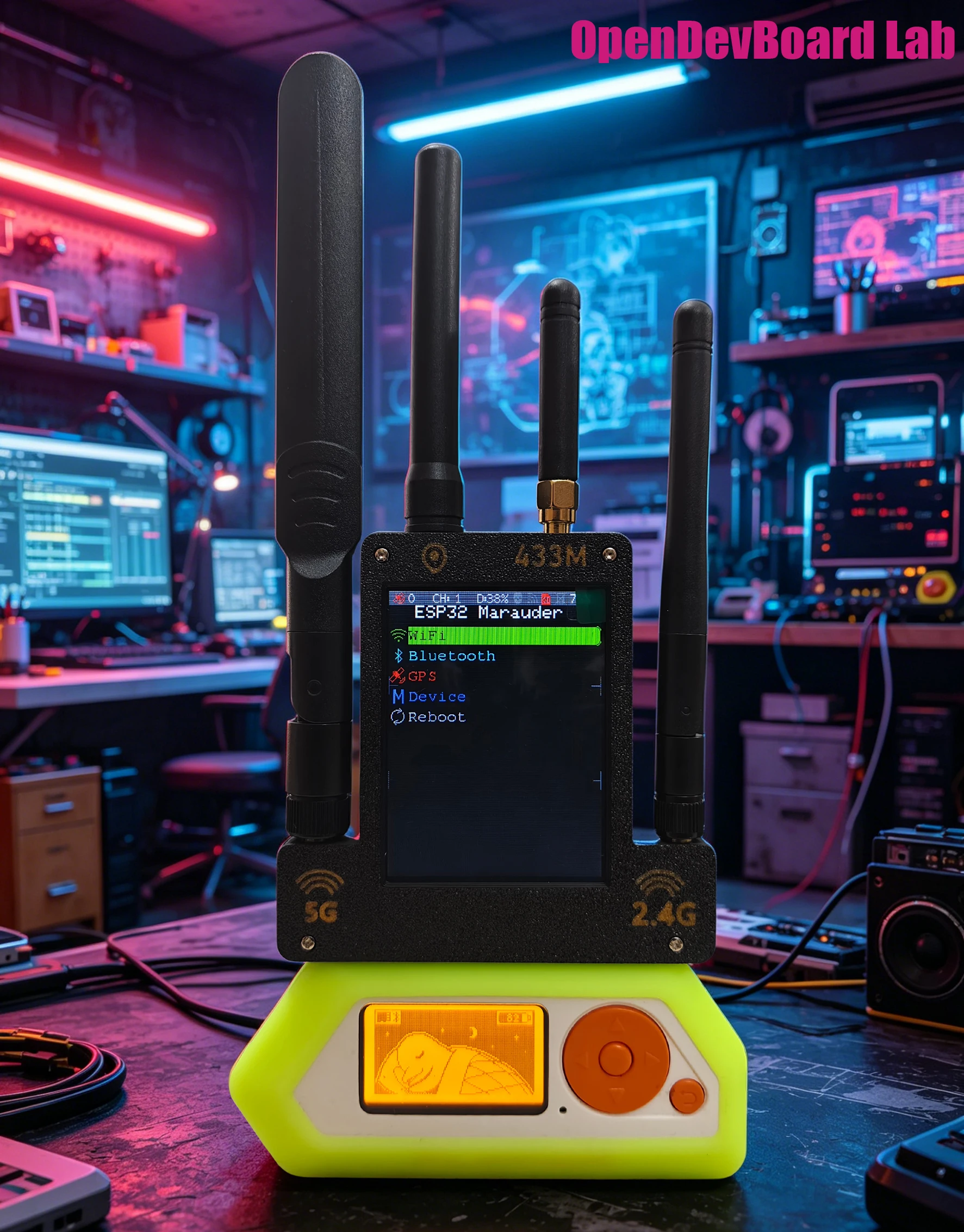 

Модуль 5G Wi-Fi Flipper Zero 4-в-1: 433M (CC1101) / Модуль ESP32-C5 Predator / Модуль GPS-позиционирования / 2,8-дюймовый экран Predator