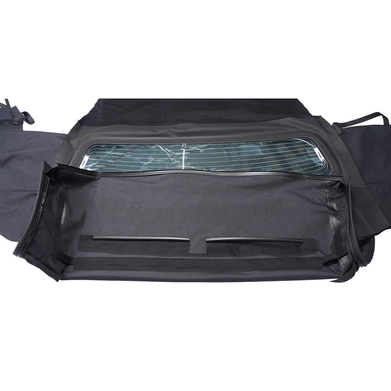 Top macio e janela de vidro Sailcloth para Ford Mustang, preto 10-11-MUS-023 conversível, 2005-2014, 00422-94