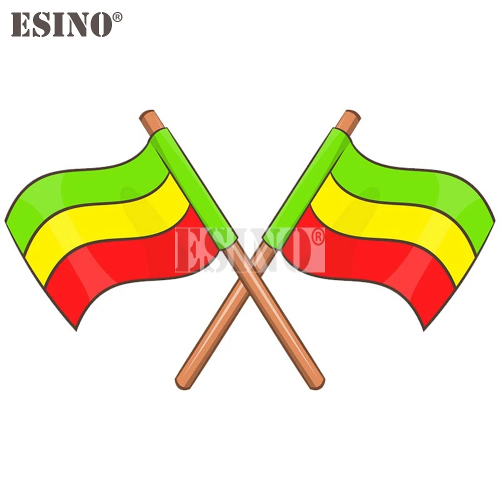 New One Love Race Flag Decorative Sticker Cartoon PVC Decal Waterproof Car Body Pattern Vinyl