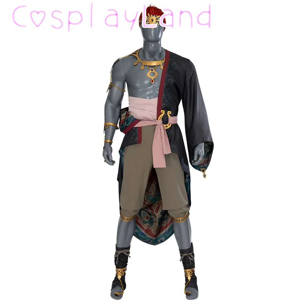 Spel Tranen Van Het Koninkrijk Demon Koning Dief Ganondorf Cosplay Complete Outfit Canival Halloween Mannen Pak Rollenspel Kostuum