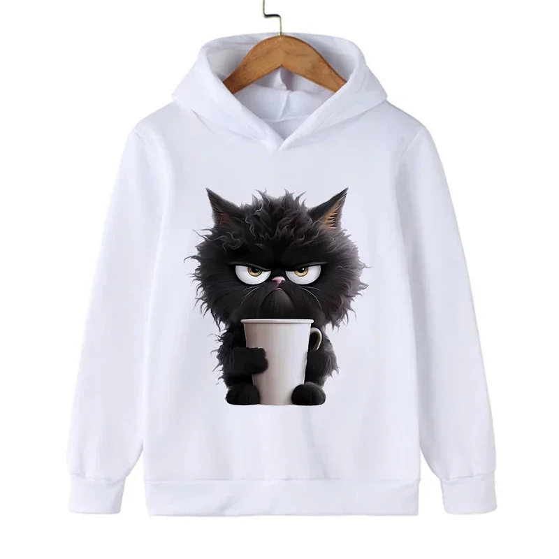 Sweatshirts Cats Anime Kid Hoodie Cat Kawaii Manga Children Sweatshirt Kids Clothes Hoodies Boys Girls Tee Baby Tops