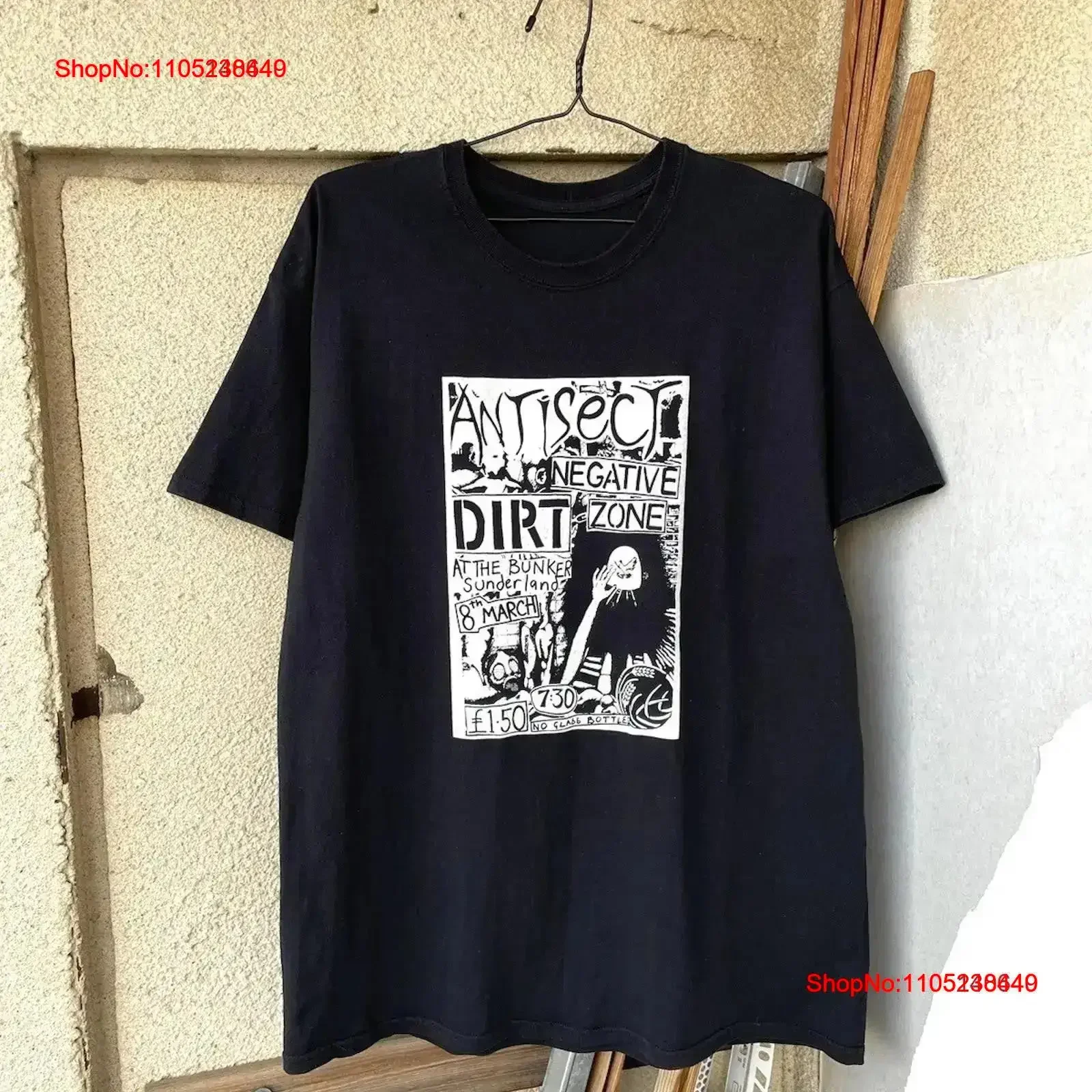Vintage Antisect Punk Band T Shirt Size XL Black Nausea Discharge Washed Stretched Slightly Comfortable vintage Washed