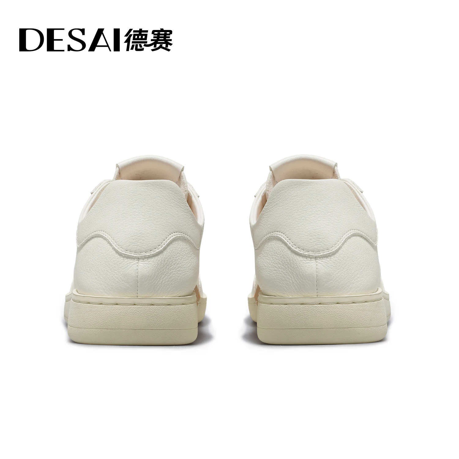 DESAI Sepatu kulit ringan untuk pria; sepatu kasual dengan papan bernapas dan permukaan lembut