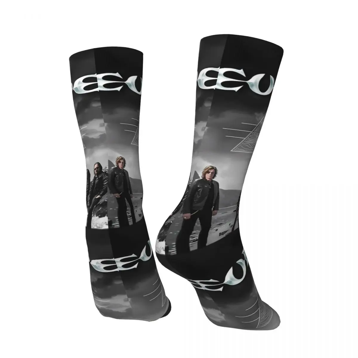 Crazy compression Album Sock for Men Harajuku E-Europe Quality Pattern Crew Sock Novelty