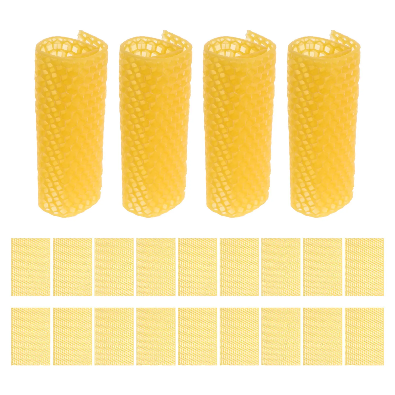 

30 шт. восковых листов для пчелиных ульев, натуральная сотовая основа для пчеловодства, для самостоятельного изготовления восковых листов для рамок ульев