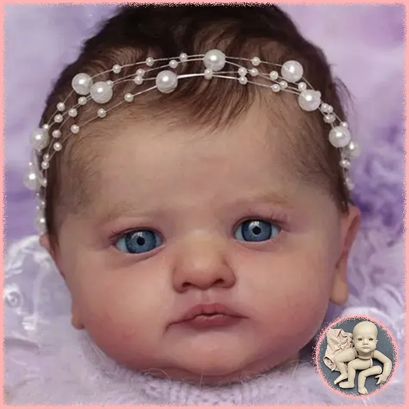 18inch Mila Limited Edition Reborn Doll Kit Soft Lifelike Unpainted Unfinished Doll Parts With Cloth Body Random Color Eye