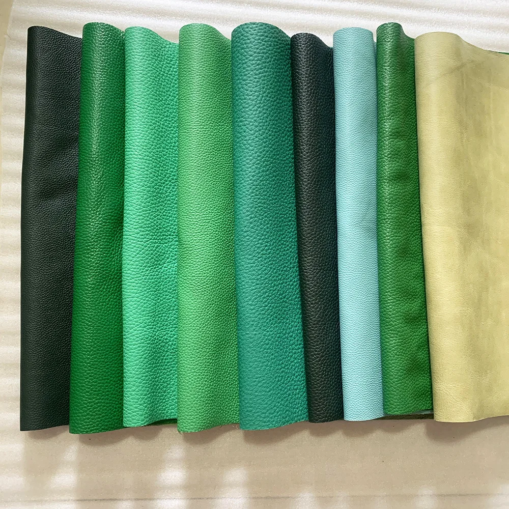 Colorful lychee patterned top layer cowhide leather fabric, handmade DIY cutting, sewing accessories, 30 * 60 size series