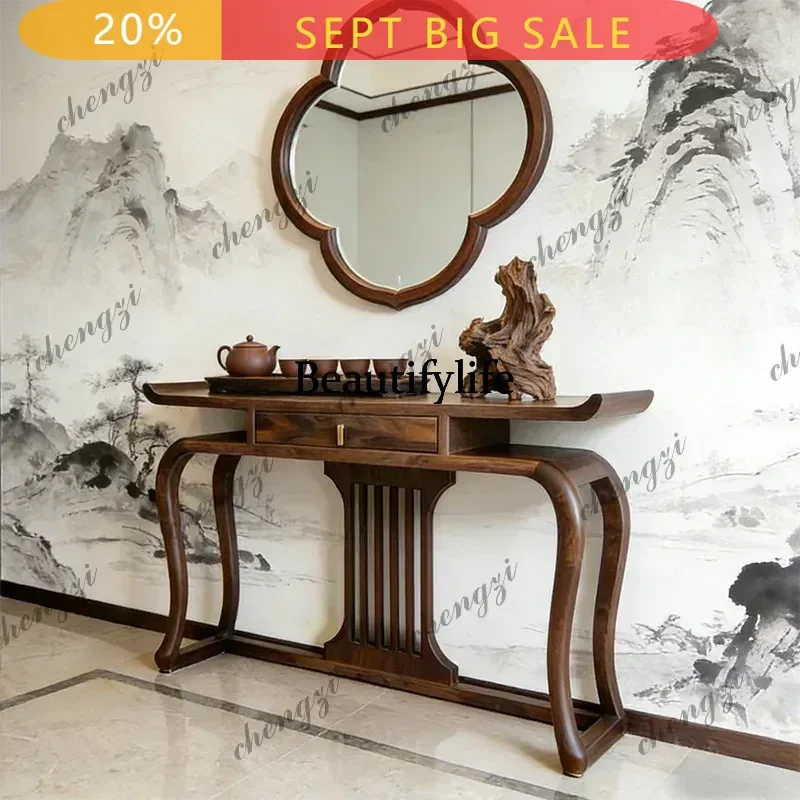 Vintage Storage Console Table Rattan Nordic Modern Luxury Console Table Aesthetic Mid Century Meuble Salon Living Room Furnit