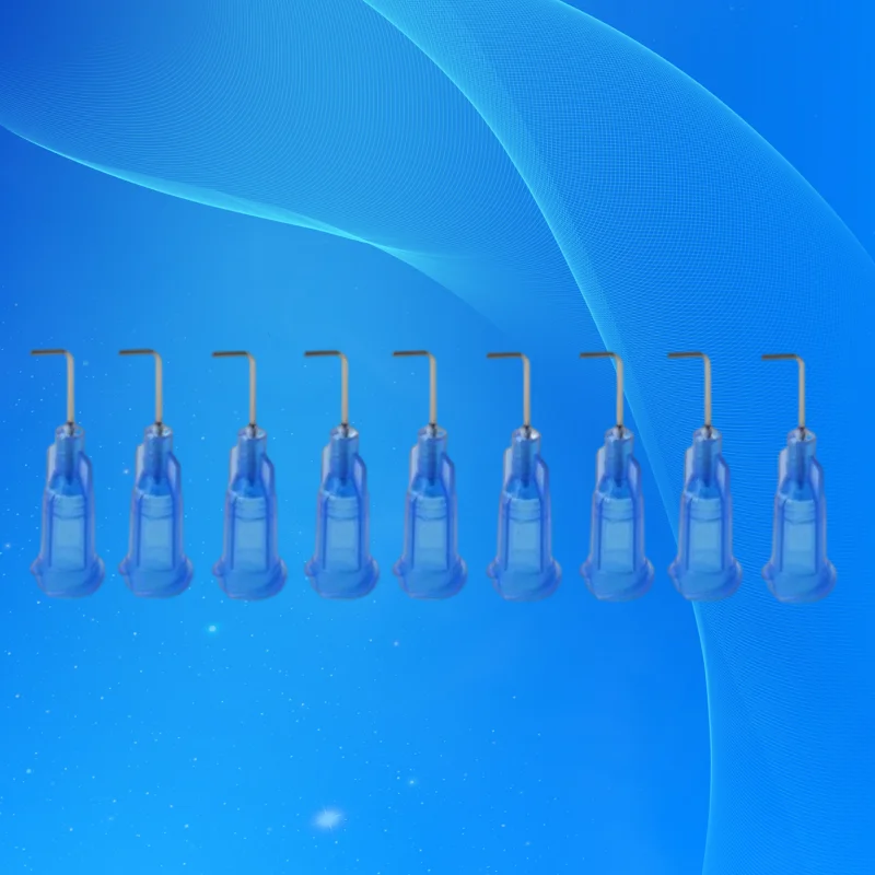 

Free Shipping 22G Blue 0.5" 1/2 Inch 90 Degree Bent TE Premier Blunt End Stainless Steel Dispensing Needle Tips