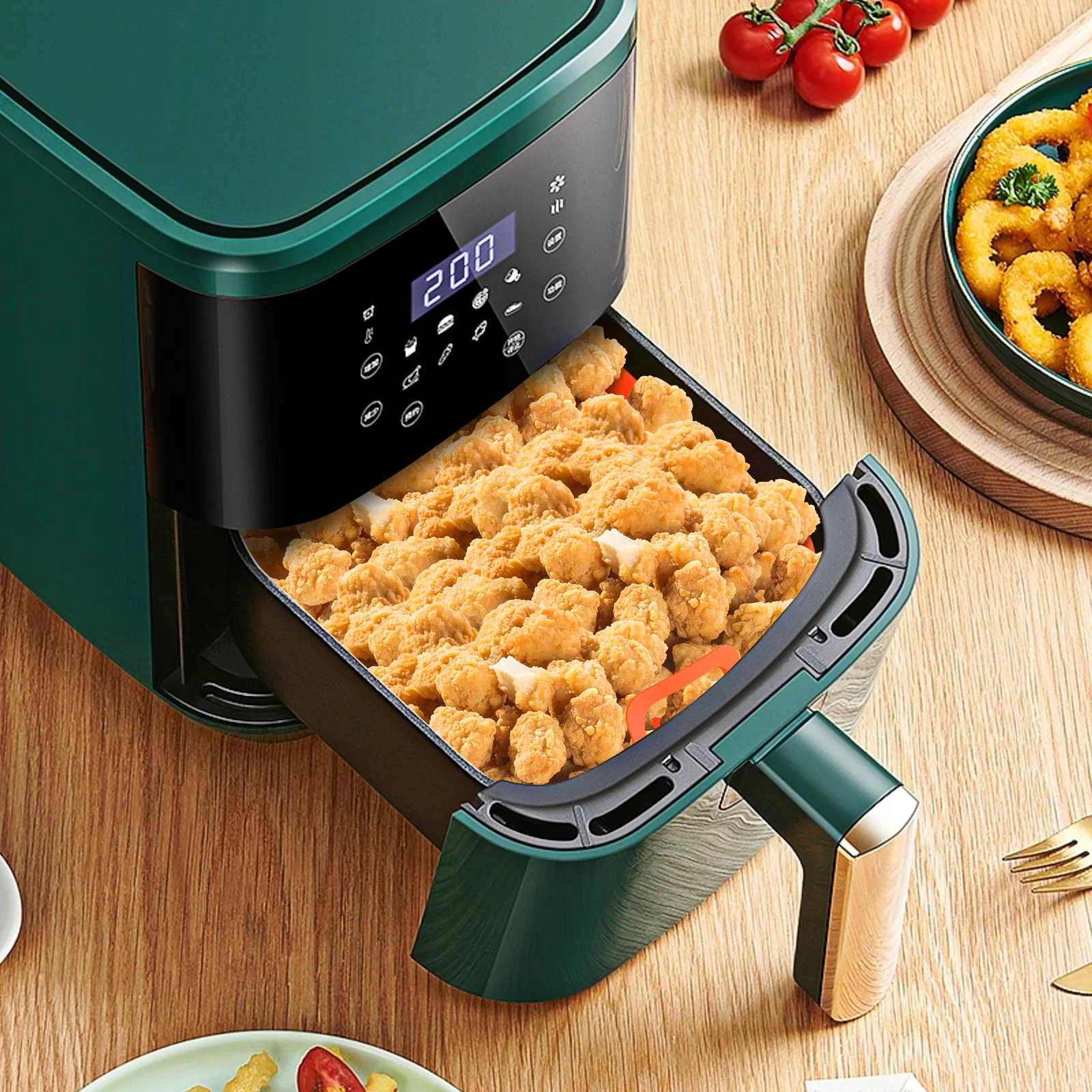 

Silicone Bacon Tray Roasting Pan Rack for Microwave Oven Air Fryer Accessories Non Stick Heat Resistant Kitchen Appliances