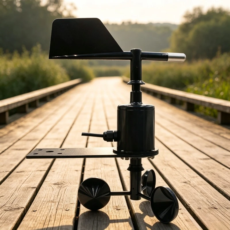 Wind Speed Direction Integrated Sensor Polycarbonate 360 Degree Tower Crane Three Cup Anemometer High Precision Site Gauge
