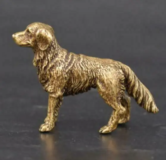 Collection archaize brass Prosperous wealth dog small statue living room decoration   statues for decoration