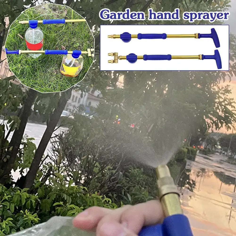 Garden Manual Reciprocating Sprayer Double Head Handheld Spray Metal Pump Rod Sprayer Manual Copper Pull Micro Household Pu C5D4