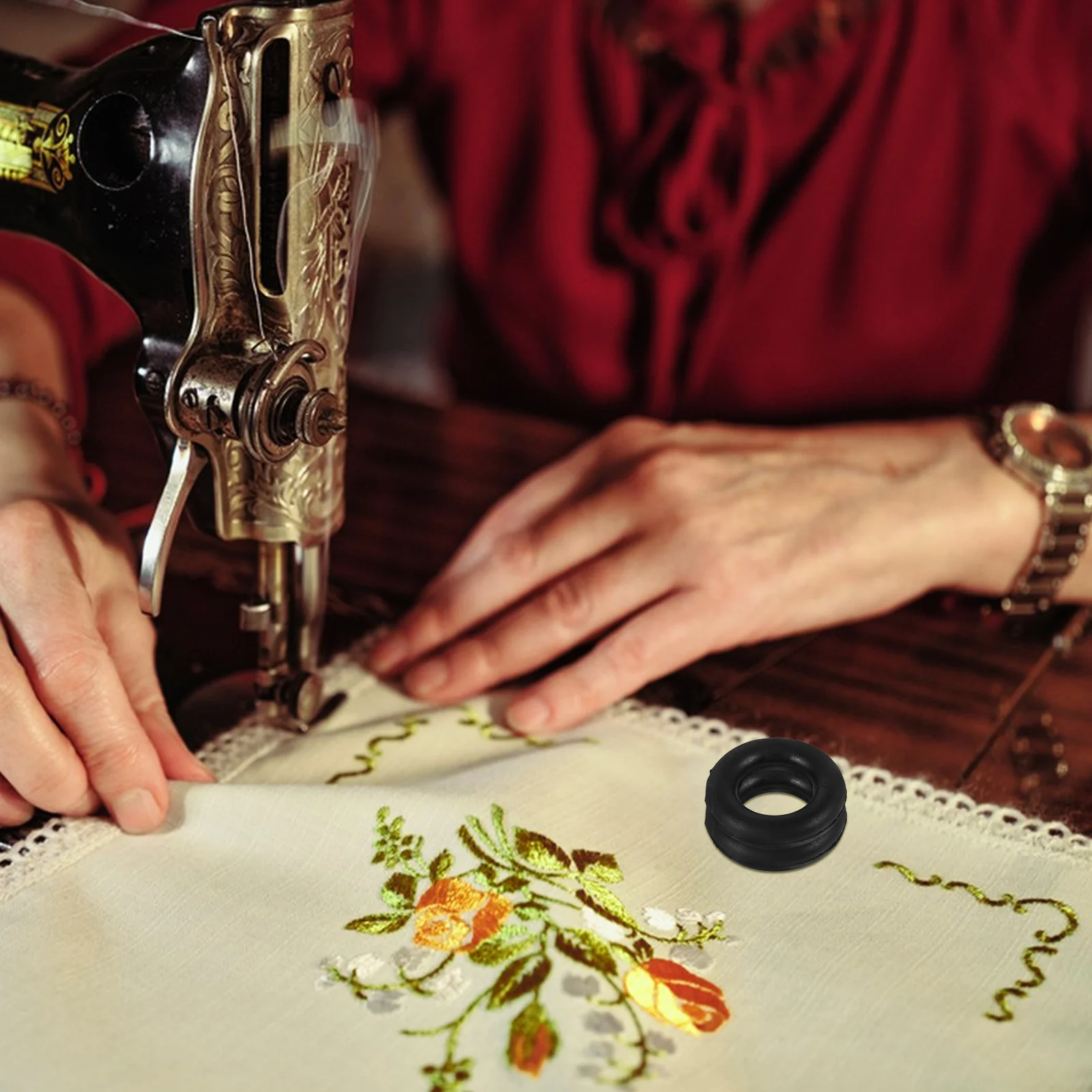 

5pcs Sewing Machine Winder Rubber Ring Durable Replacement For Old Machines Household Use Sewing Machine Supplies Winder Rubber