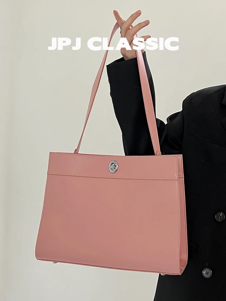 jpj classic cowhide messenger bag women's shoulder crossbody commuter bag retro style casual fashion versatile tote bag