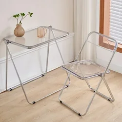 INS Transparent Folding Table Coffee Table Acrylic High Quality Crystal Home Lift Sofa Corner End Table Restaurant Furniture