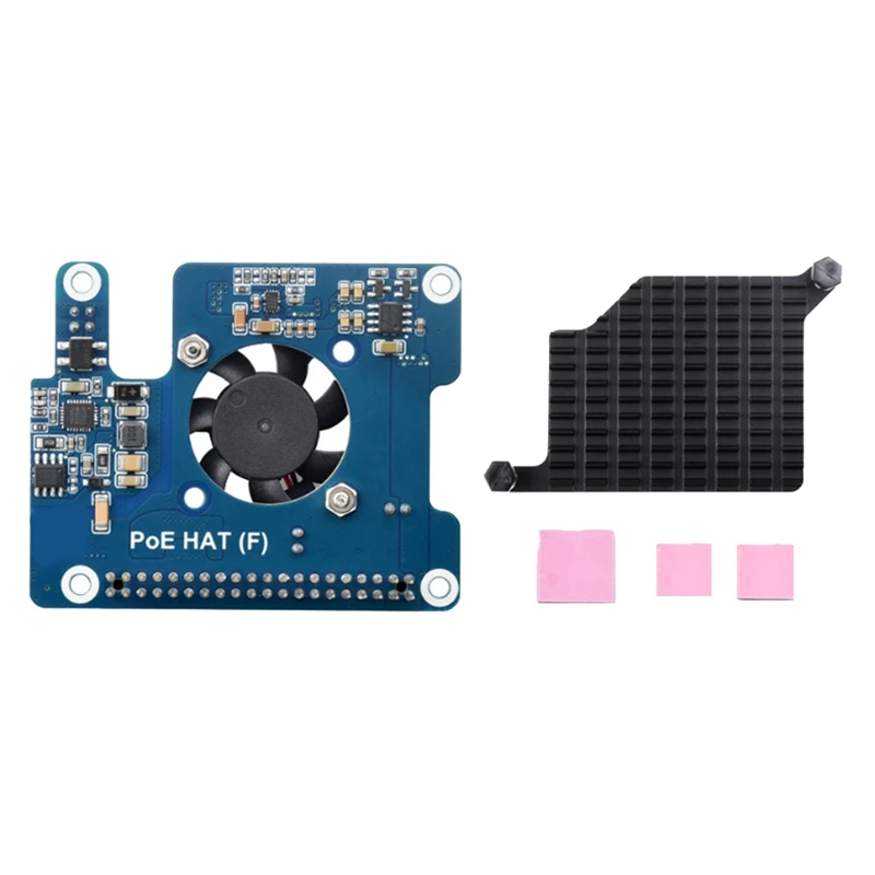 

Fit For Raspberry Pi 5 Poe HAT 802.3Af/At GPIO Expansion Board With Cooling Fan 5V/12V For Raspberry Pi 5 Replacement Parts 1Set