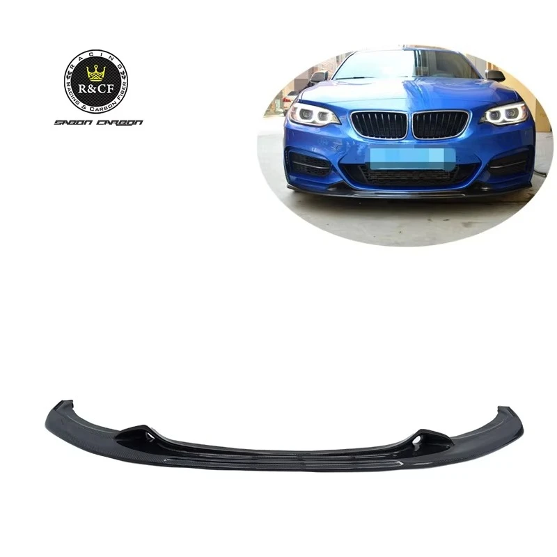 Exot Style Carbon Fiber Front Bumper Lip for BMW F22 F23 M235i M-sport 2014 2015 2016 2017