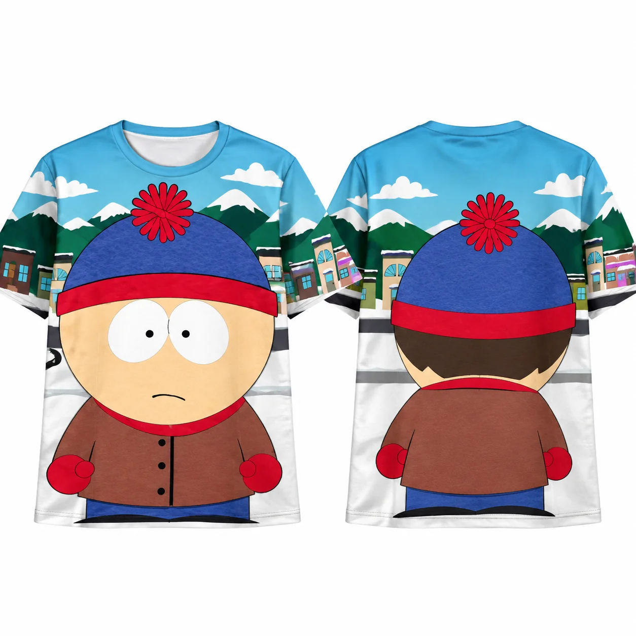 South Park T-shirt All Over Print Jersey Casual Training Sports Tops Unisex