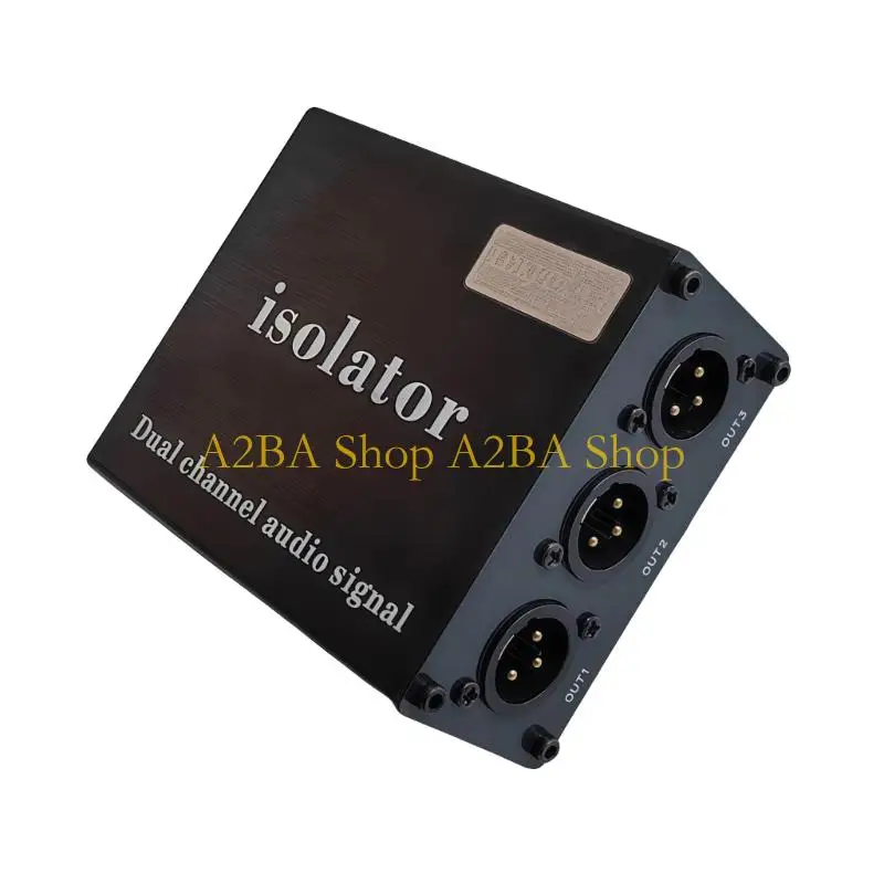 A2BA Auditory Isolator Box Passive Double Channel 1 in 4 Out for Mixer Routing