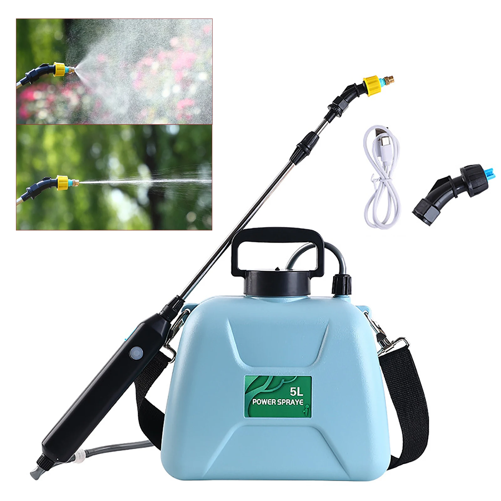 5L Electric Sprayer Garden Automatic Atomization USB Rechargeable Plant Sprayer Bottle Sprinkler Watering Can Garden Irrigation