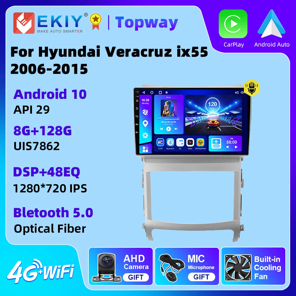 

EKIY Android 10 для Hyundai Veracruz ix55 2006-2015 Автомобильный мультимедийный DVD-плеер автомобильное радио DSP Carplay WIFI 4G навигация GPS