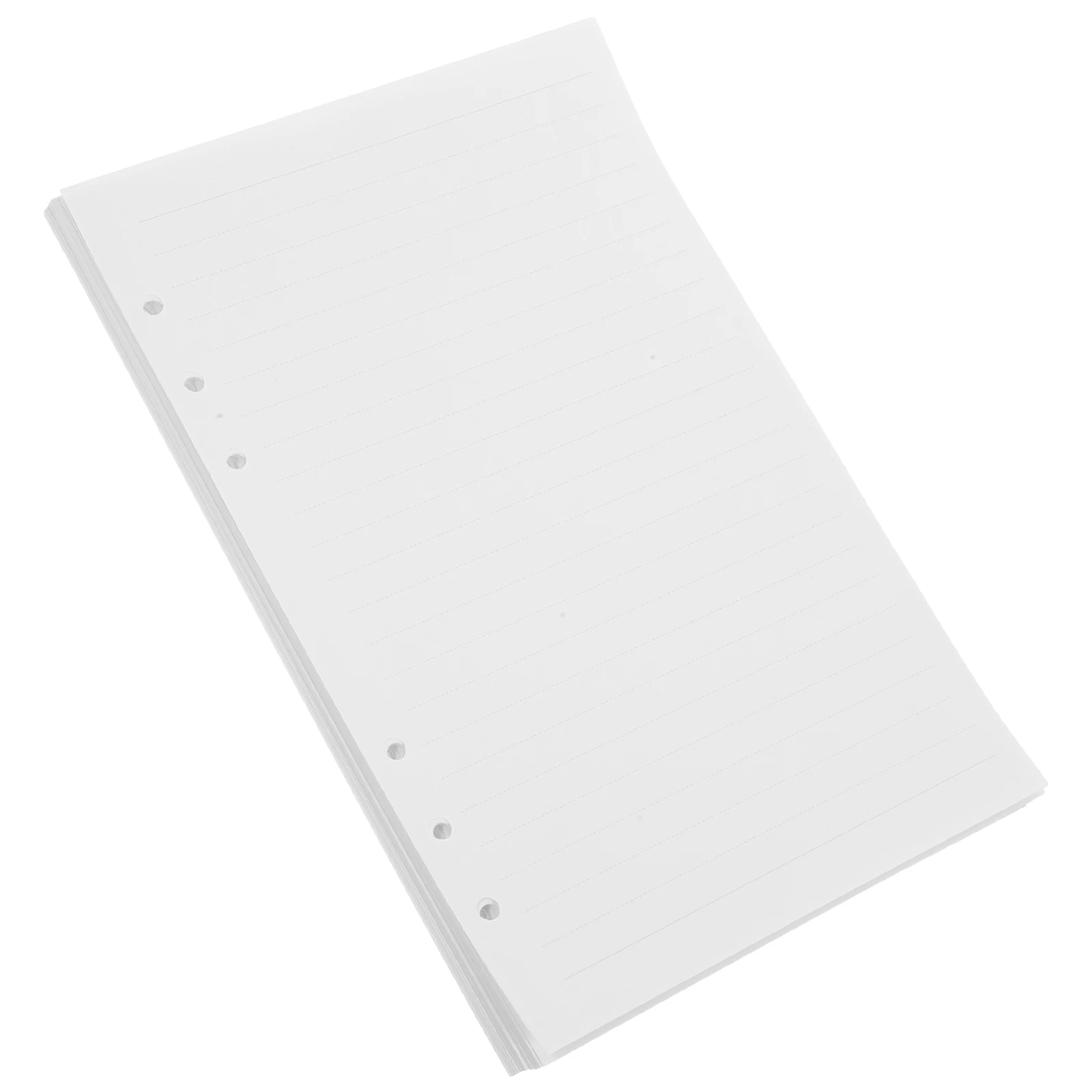

80 Sheets A5 Loose-leaf Notebook Refill Paper 6 Holes Ivory White Planner Inserts for Students Office Travel Diary Fillers