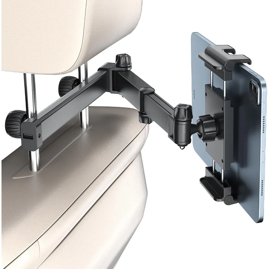 Soporte para tableta para reposacabezas de coche, asiento trasero para iPad, soporte plegable para asiento trasero, Compatible con teléfonos de 5,115,6 pulgadas, tabletas, viajes en carretera