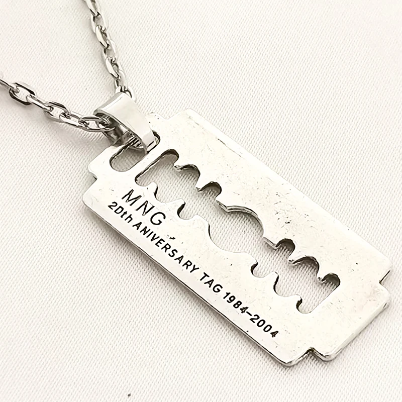 Razor Blade Pendant Necklace for Women Men Vintage Punk Goth Gothic Steampunk Accessories Grunge Rock Jewelry Y2k Aesthetic image 5