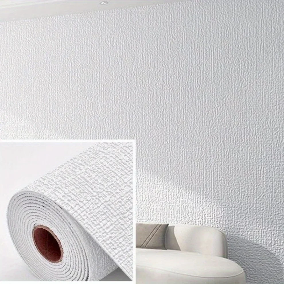 Linen-Textured Self-Adhesive Wallpaper Is Peel-And-Stick Solution That Leaves No Residue An Ideal Choice For Home Makeovers.