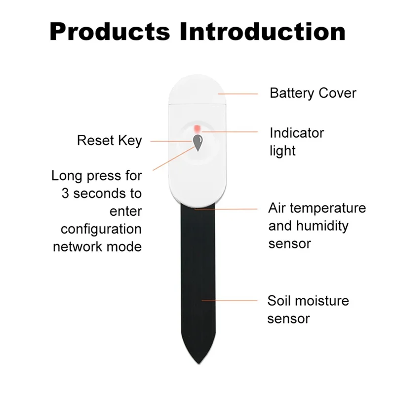 

【Горячая продажа】2X Zigbee датчик влажности почвы тестер температуры и влажности сада автоматический детектор орошения для домашнего помощника Z2