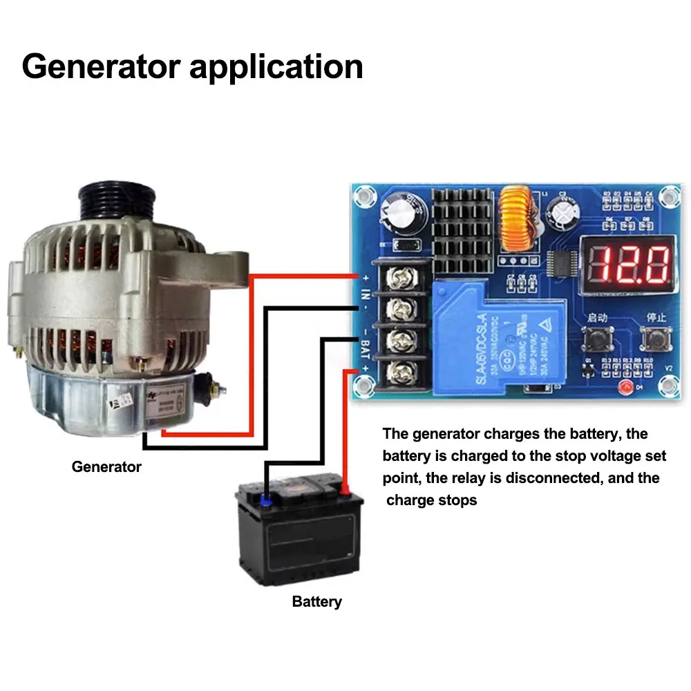 Battery Lithium Battery Charging Control Module M634 Digital Full Power Failure Overcharge Protection DC 6V-60V