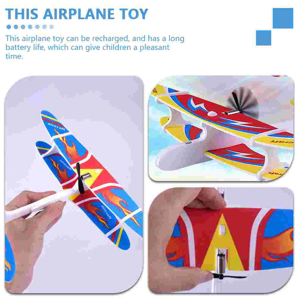 Foam Plane Children Glider Toy Throwing Rechargeable Airplane Simulated Aircraft Electric