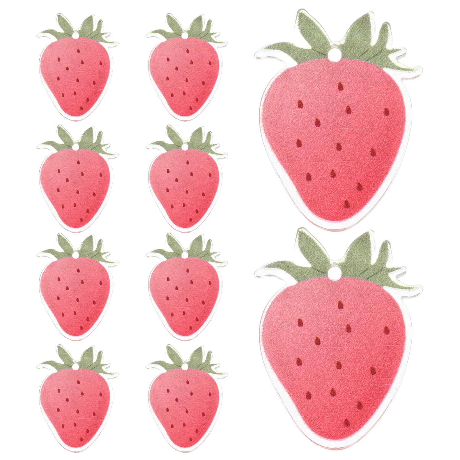 

Подвеска с имитацией клубники, акриловые ювелирные изделия, подвески, брелок с искусственными фруктами, прозрачные реалистичные аксессуары «сделай сам», женские фрукты