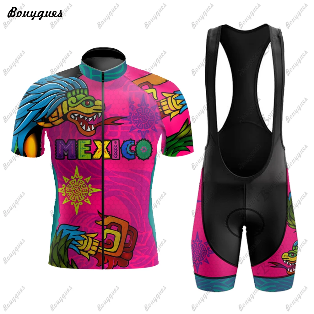 Mexico 2022 NEW Men Cycling Jersey Set Summer MTB Race bicycle Clothing Short Sleeve Ropa Ciclismo Outdoor Riding Bike Uniform