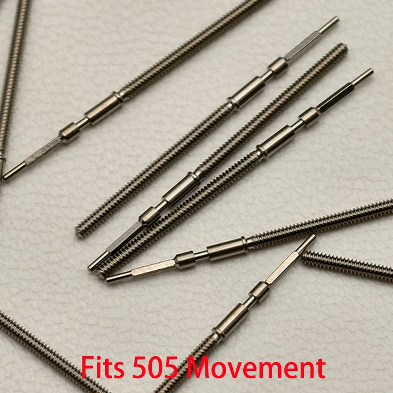 2pcs/4pcs 505 Watch Crown Stem Spare Parts Crown Watch Steel Stem Kit Fits 505 507 515 517 Automatic Mechanical Movement Stem