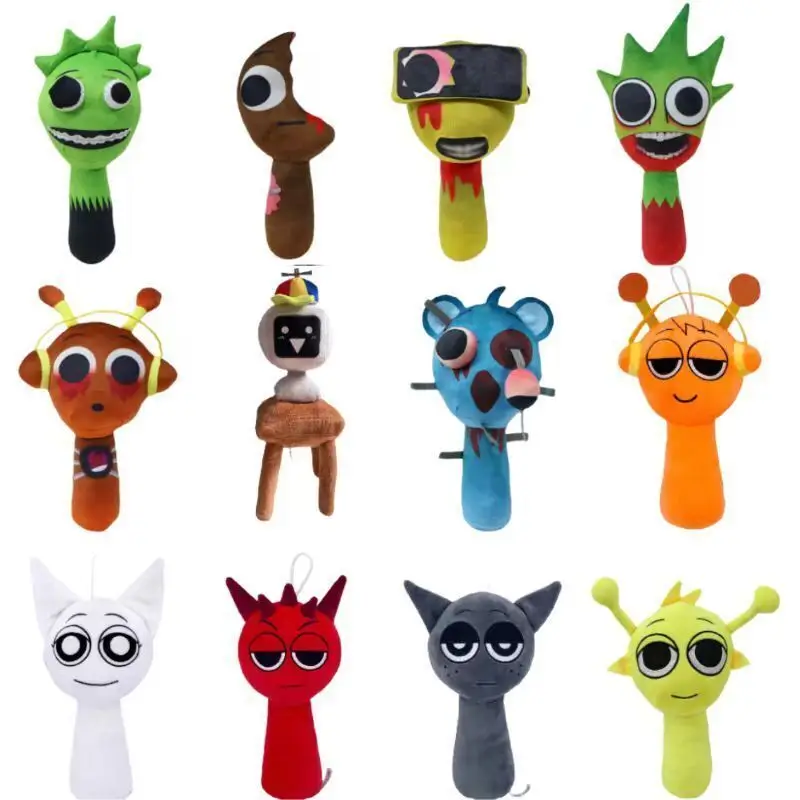 Sprunki ألعاب من القطيفة Sprunki Toys Sprunki Incredibox Oren أفخم الرسوم المتحركة دمية محشوة الحيوان Sprunki لعبة بلوشي Peluches لعبة