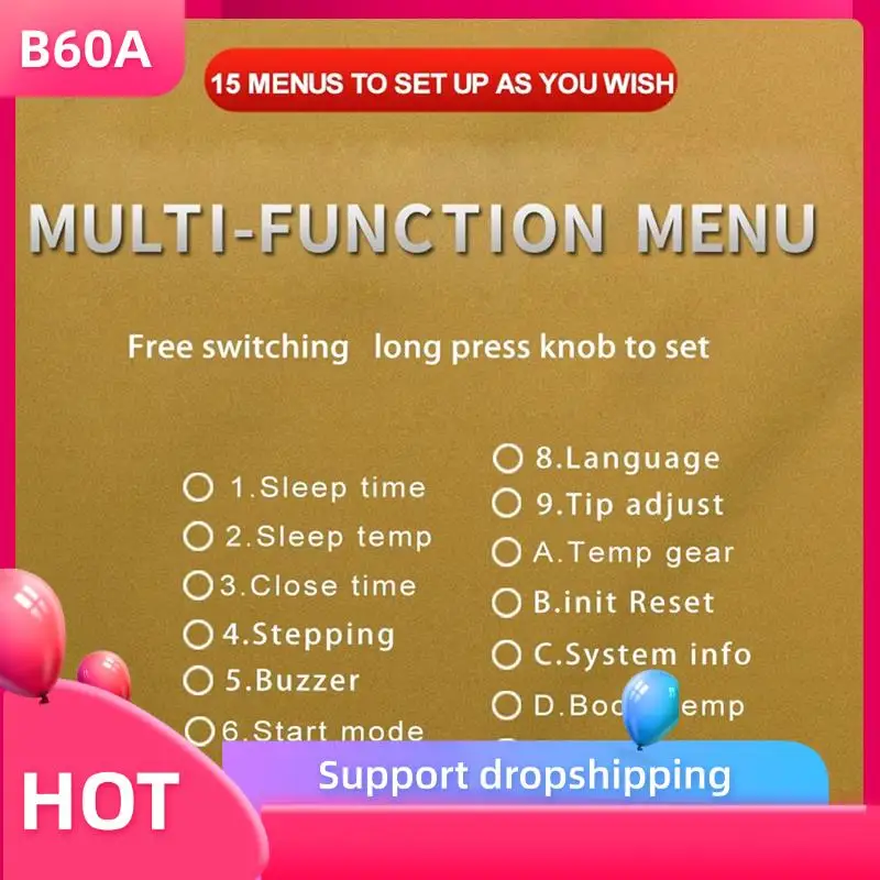 

B60A T12-A Plus Cordless Soldering Station Solder Iron For 18/20V Max Li- Battery For DIY Kit