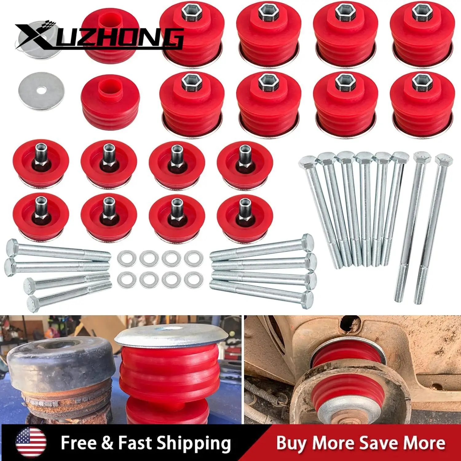 

KF04058BK Комплект втулок для крепления кузова кабины для Ford F250 F350 Super Duty 1999-2007 гг.