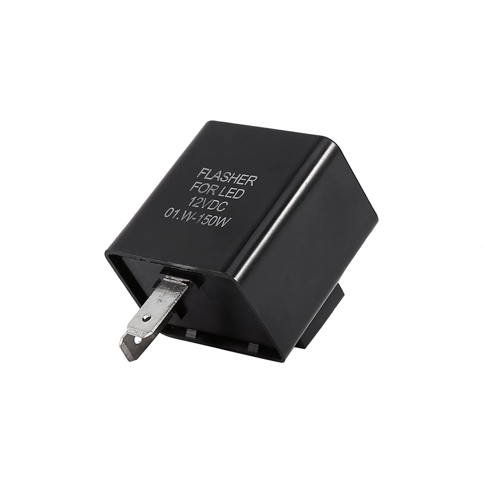 Black 12V 2 Pin Flasher Blinker Turn Signal Relay Motorcycle LED Indicator Light Control Relay Flasher Blinker Turn Signal Relay