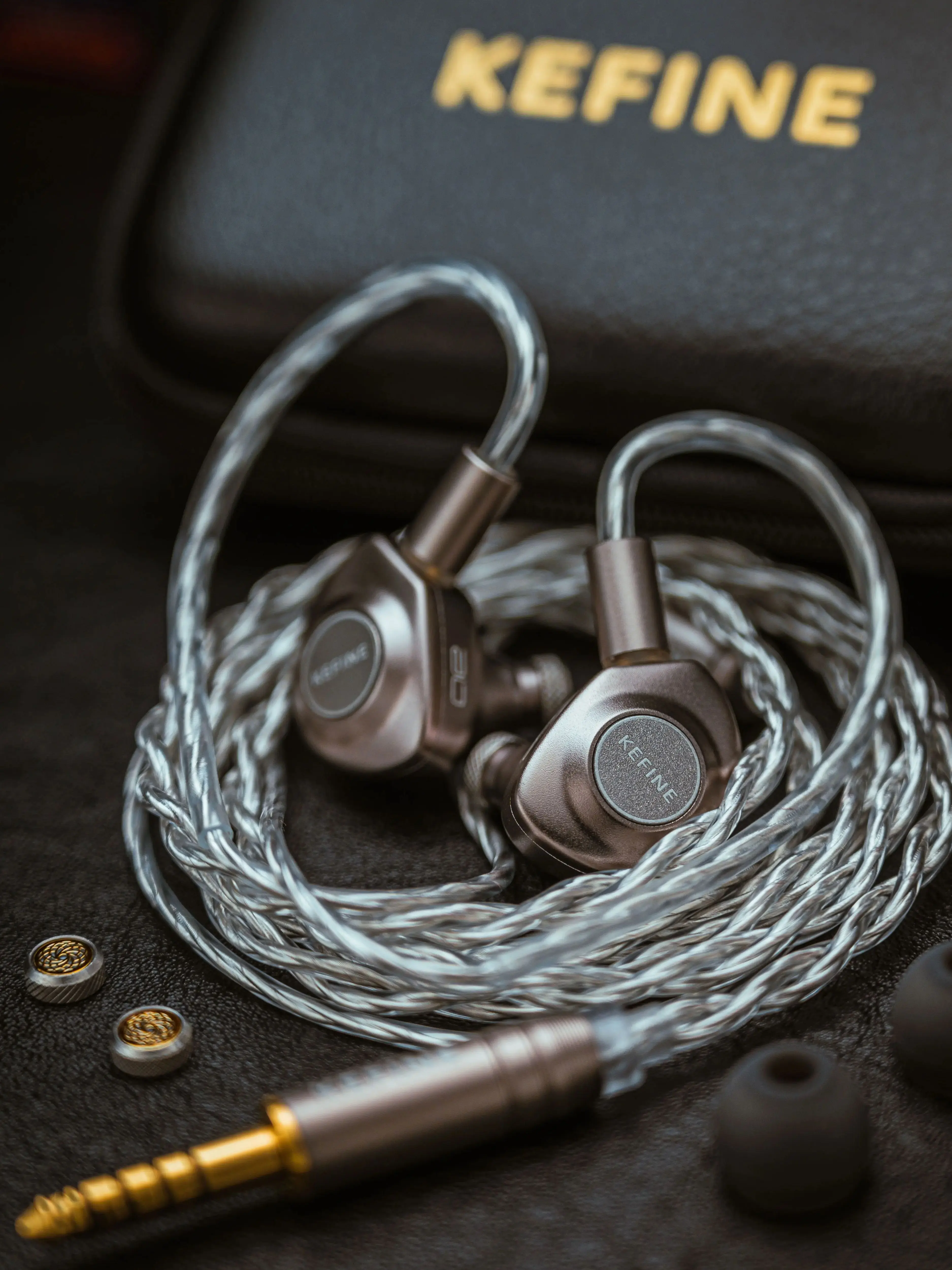 ANGELEARS X Kefine Delci AE 10mm DLC+PU Membran Dynamischer Treiber IEMs Hi-Fi In-Ear-Kopfhörer mit Zwei Tuning-Stilen