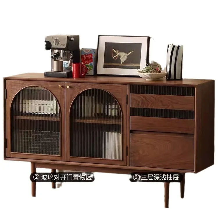 CX Modern Simple Multifunctional Solid Wood Storage Storage, Home Kitchen Lockers