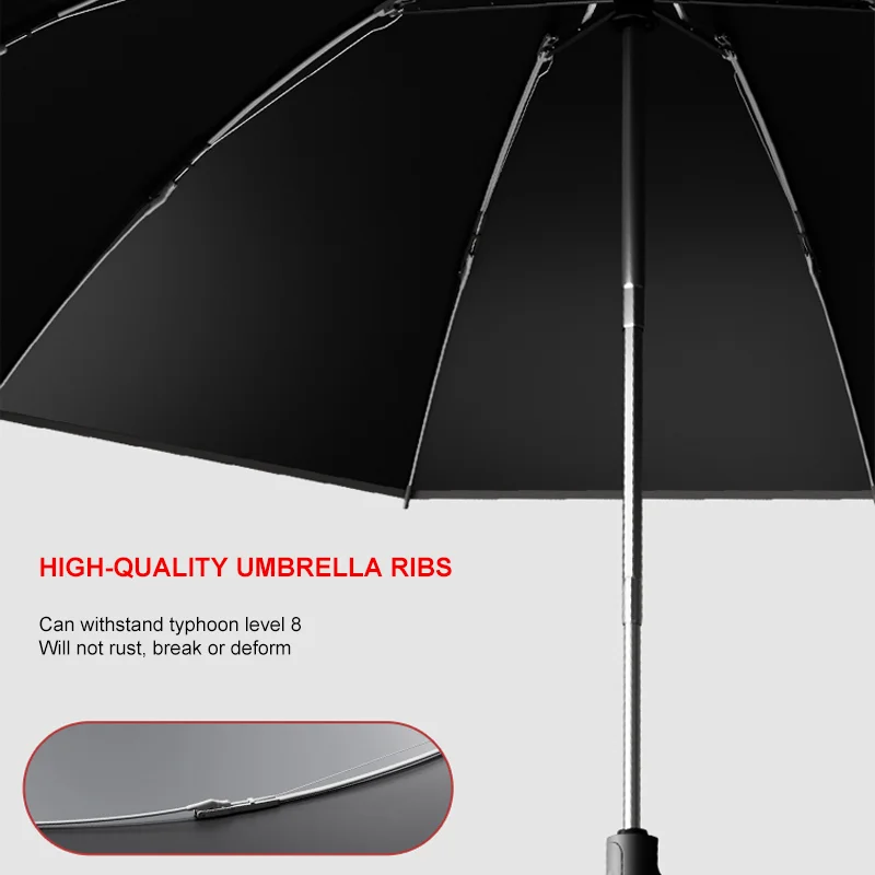 Ford Taurus Automatic Folding Umbrella 105cm Reinforced 30 Ribs Windproof Waterproof Outdoor Travel Umbrella With Customizable