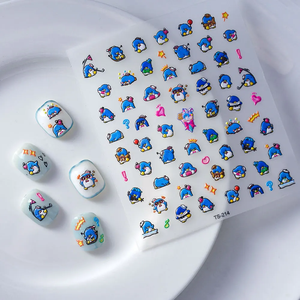 Sanrio Geprägte 5D Nagelaufkleber Anime Nagelkunst-Zubehör Kero Kero Keroppi My Melody Hello Kitty Aufkleber Nageldekoration Abziehbilder – Detail 5
